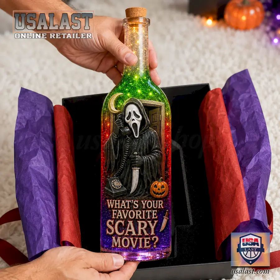 Ghostface Halloween Decor Bottle Lamp