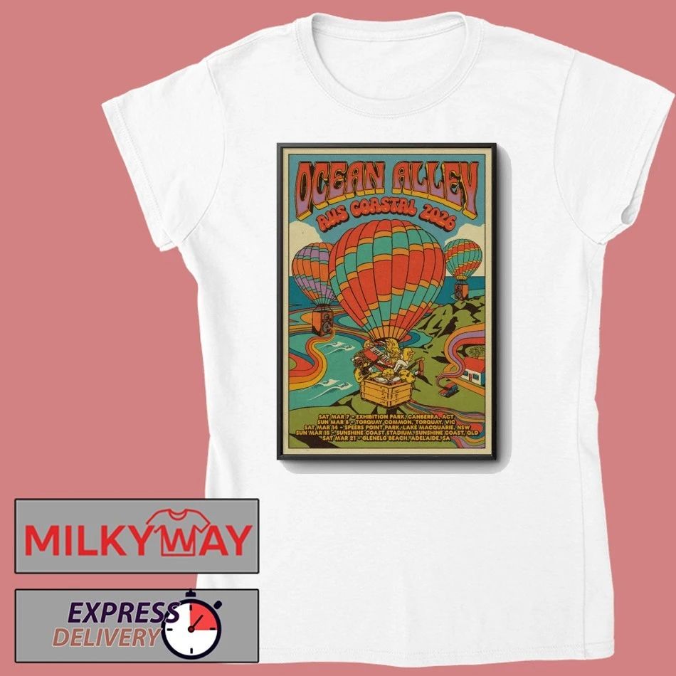 Ocean Alley 2026 AUS NZ Tour Poster Purple shirt