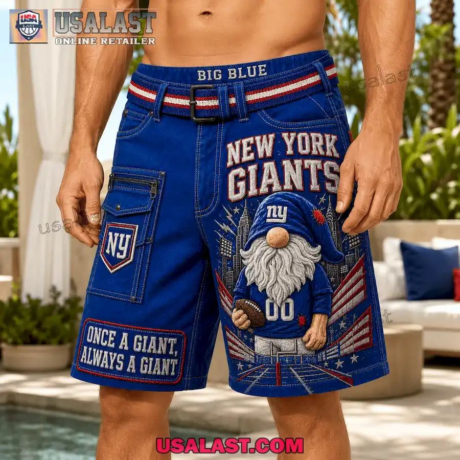 New York Giants Big Blue Once A Giant Always A Giant Men Cargo Short
