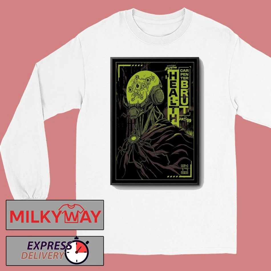 HEALTH and Carpenter Brut House of Blues Boston, MA April 17, 2026 Poster shirt
