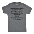 Mens Funny T Shirts Procrastination Is A Win Win Sarcastic Graphic Novelty Tee