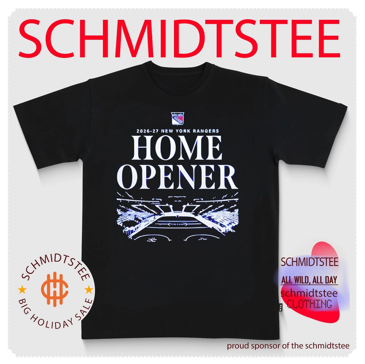 New York Rangers 2026-27 Home Opener stadium graphic shirt