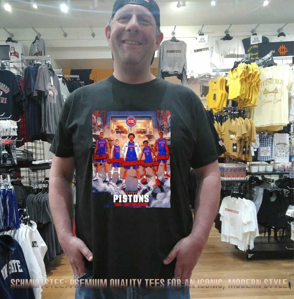 Detroit Pistons 2026-2027 NBA Season Cunningham Thompson Duren Robinson Collins Basketball shirt