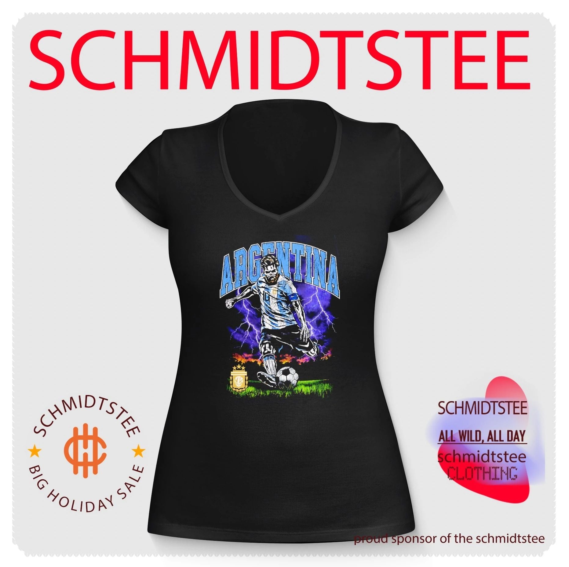 Argentina World Cup skeleton soccer player vintage shirt