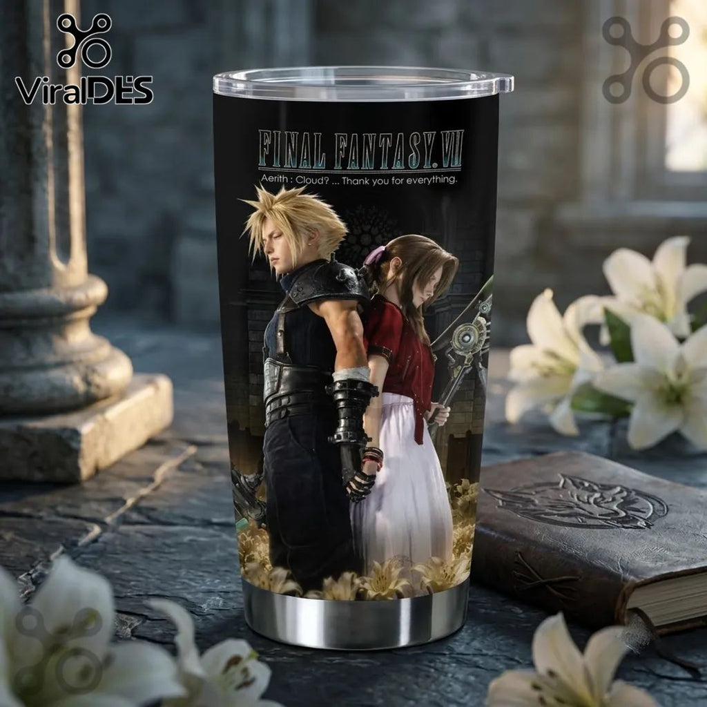 Final Fantasy VII Cloud and Aerith Tumbler