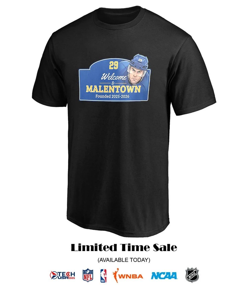 Welcome to Malentown founded 2025-2026 Beck Malenstyn Buffalo Sabres Hockey shirt