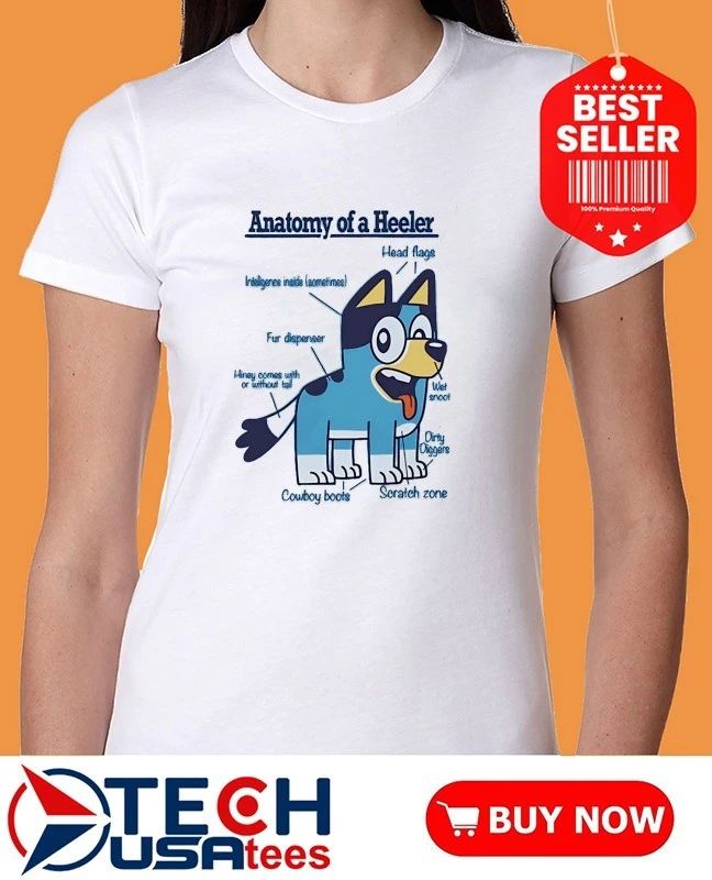 Anatomy of a Heeler Bluey shirt