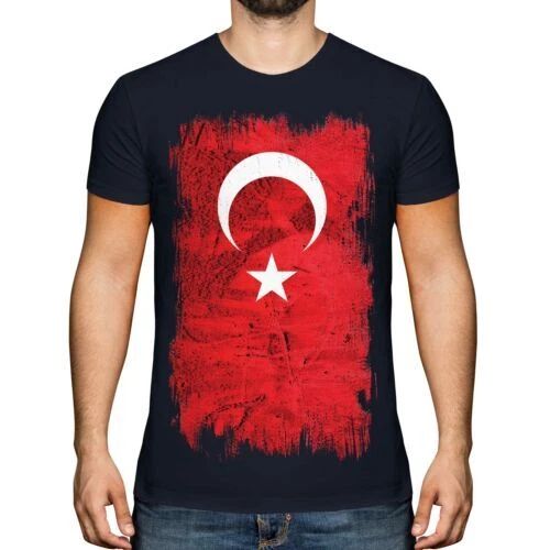 TURKEY GRUNGE FLAG MENS T-SHIRT TEE TOP TÜRKIYE FOOTBALL TURKISH GIFT SHIRT