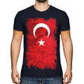 TURKEY GRUNGE FLAG MENS T-SHIRT TEE TOP TÜRKIYE FOOTBALL TURKISH GIFT SHIRT