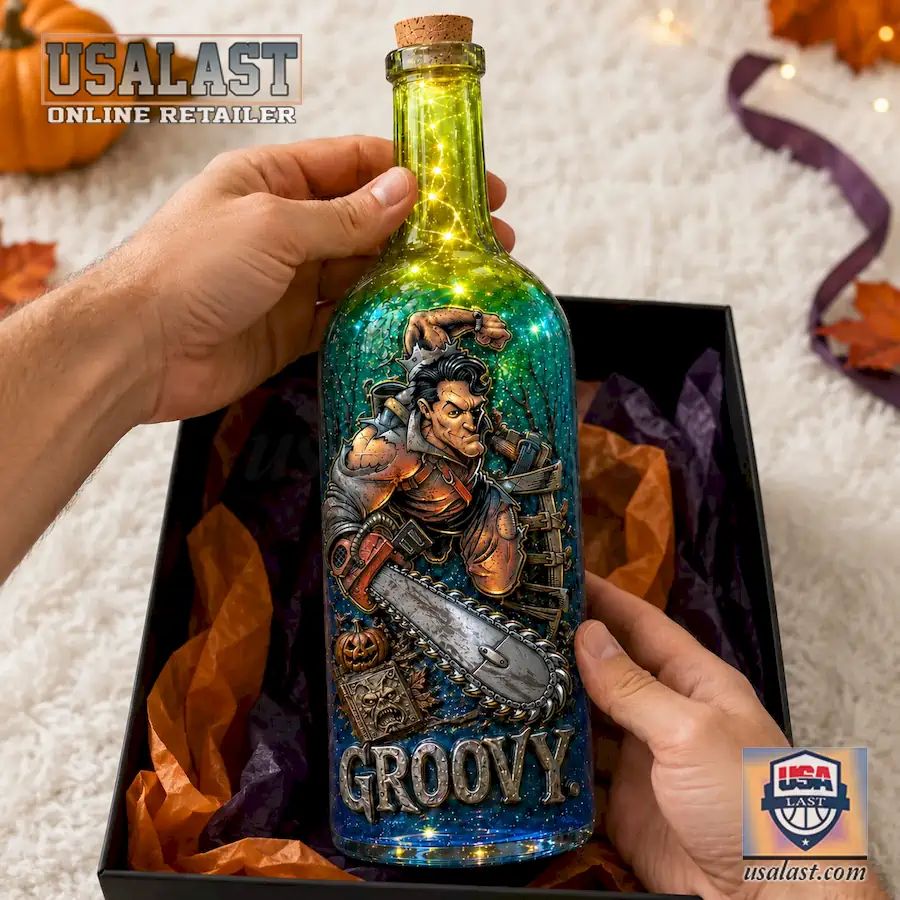 Evil Dead Groovy Halloween Bottle Lamp