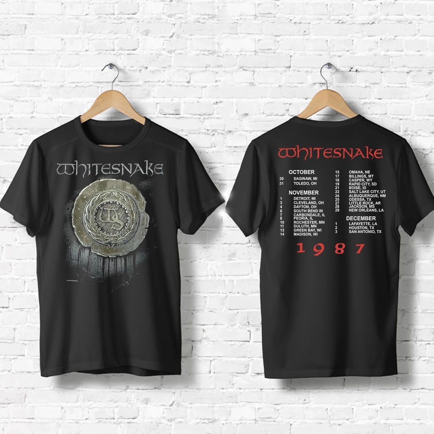 Vintage 1987 Whitesnake Tour T-Shirt by Spring Ford
