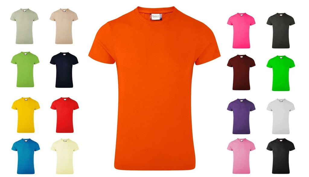Mens Plain Cotton Rich Crew Round Neck T-Shirt Short Sleeve Top