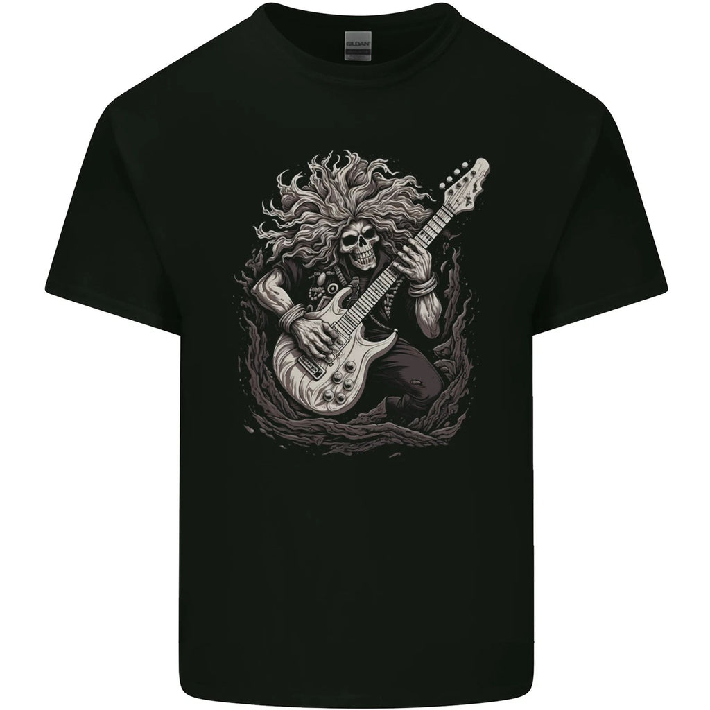 Heavy Metal Rock Skull Guitar Music 2 Mens Light Cotton T-Shirt