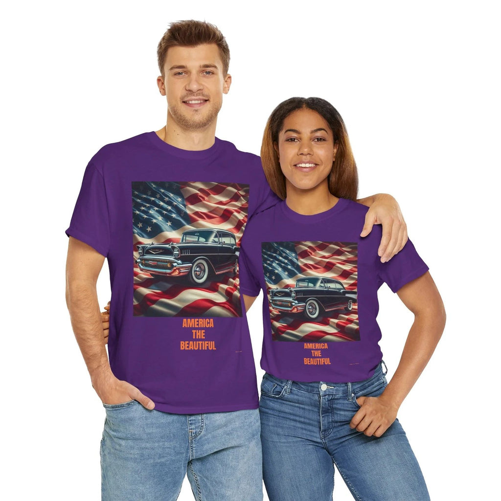Vintage '57 Chevy Unisex Tee - America The Beautiful, Classic Car Shirt, Retro