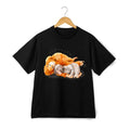 Unisex Washed Graphic T-Shirt Team Punch Cute Monkey Sleepy Causual Style Tee