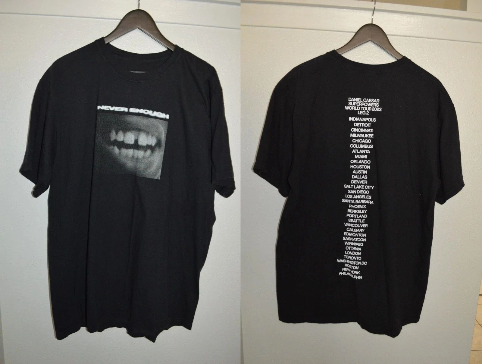 Daniel Caesar Never Enough T-Shirt Men's Concert 2023 Tour All Size BL2374