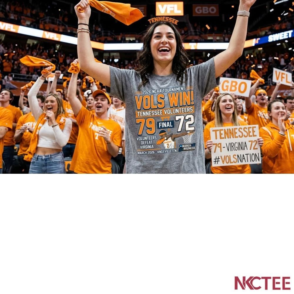 NKCtees 2026 NCAA Tournament Tennessee 79 72 win Virginia basketball shirt