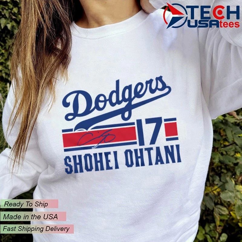 Los Angeles Dodgers Baseball Shohei Ohtani No. 17 signature shirt
