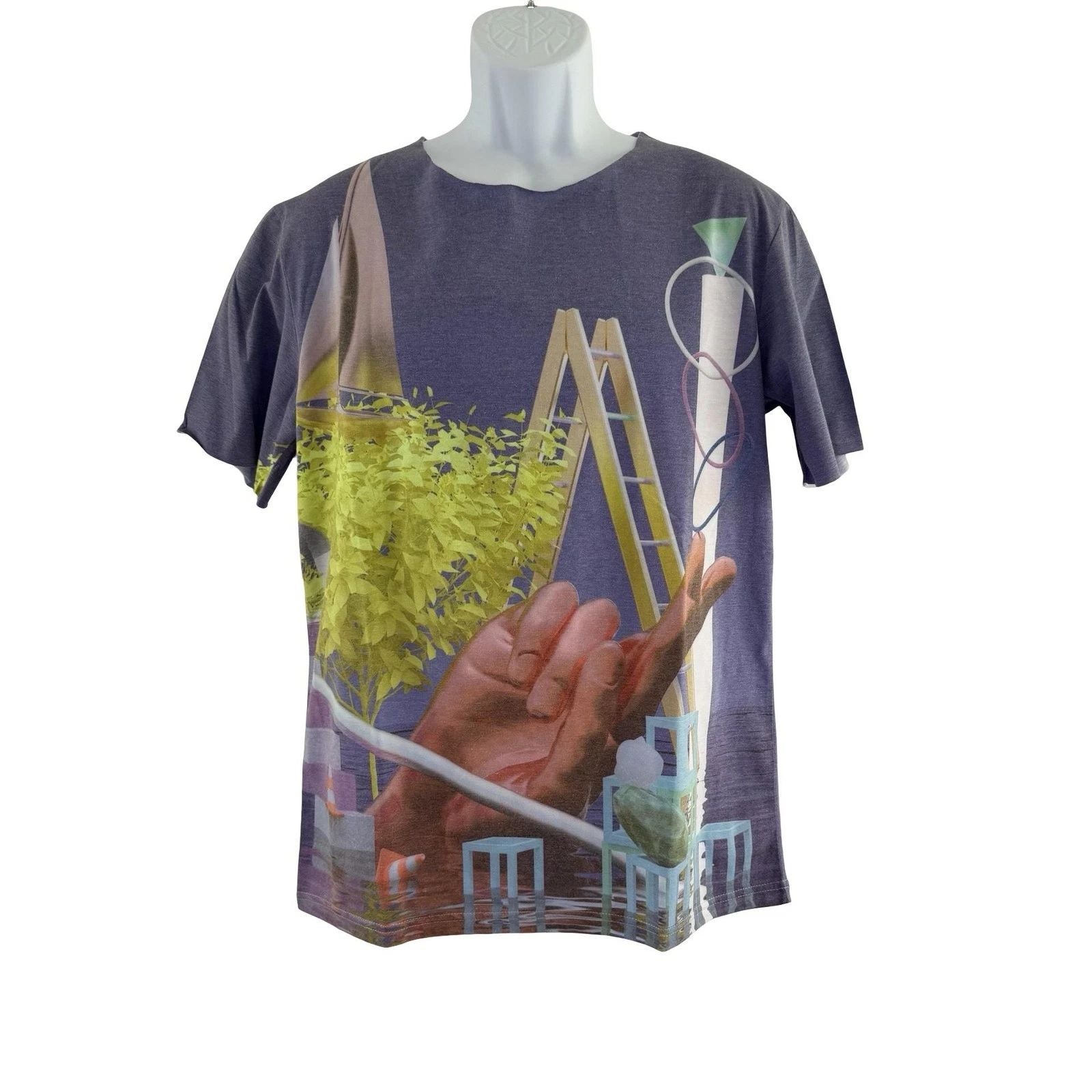 Sixpack France Shirt Mens Medium Purple JVGBD Graphic All Over Print Streetwear