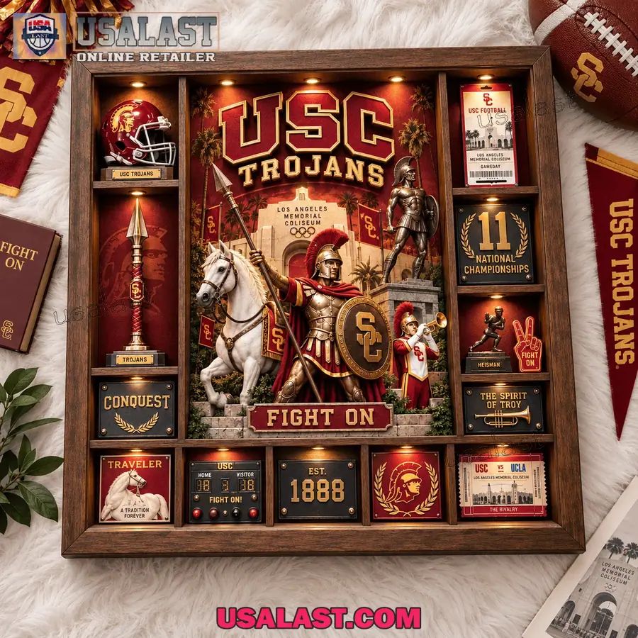 USC Trojans Custom Frame Light Box