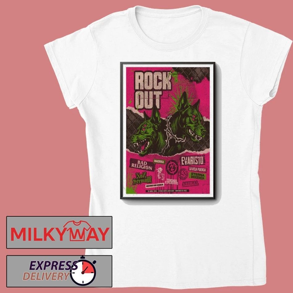 POSTER Rockout Apr 25 2026 Santiago De Chile Signed shirt