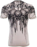 Affliction Men's T-shirt Walking dead Skull Tattoo Biker XS-2XL