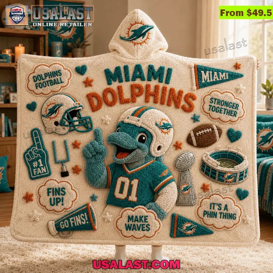 Miami Dolphins Limited Edition Hooded Blanket