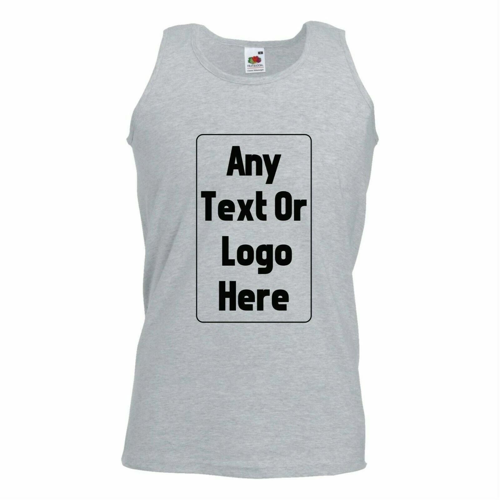Personalised Custom Printed Valueweight Athletic Vest Sport Gym Summer Tank Tops