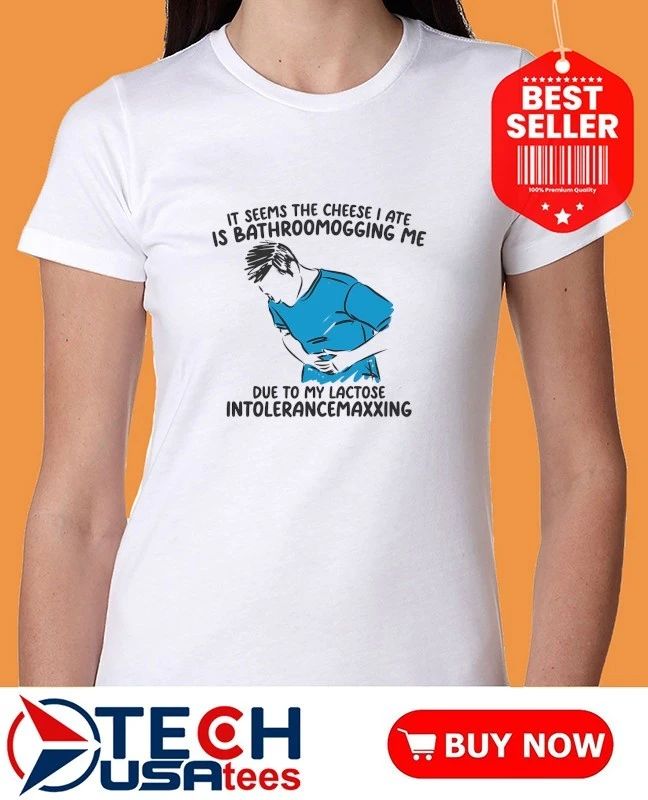 It seems the cheese I ate is bathroomogging me due to my lactose intolerancemaxxing shirt