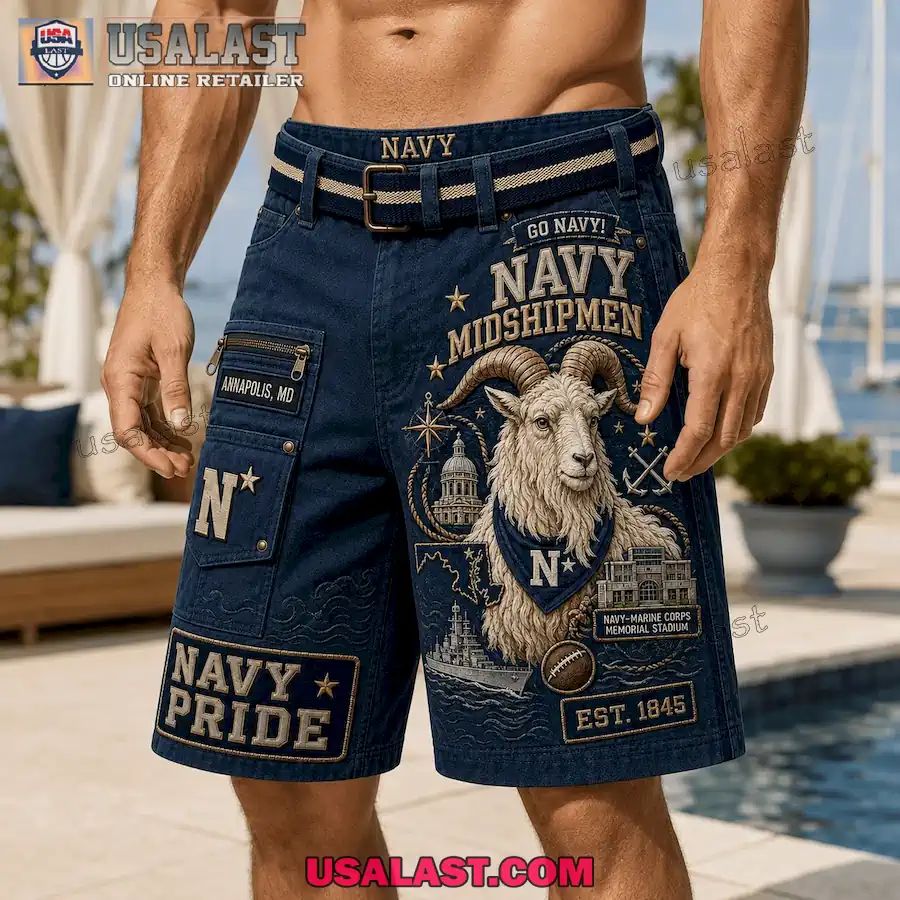 Navy Midshipmen Go Navy Pride Est 1845 Men Cargo Short