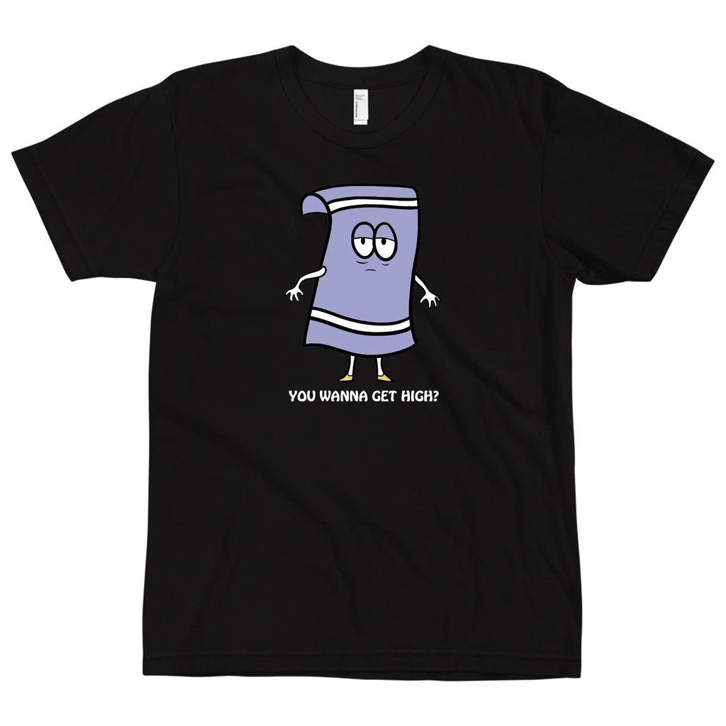 (XXL) South Park Purple Towel "you wanna get high" 420 Funny Trendy T-SHIRT