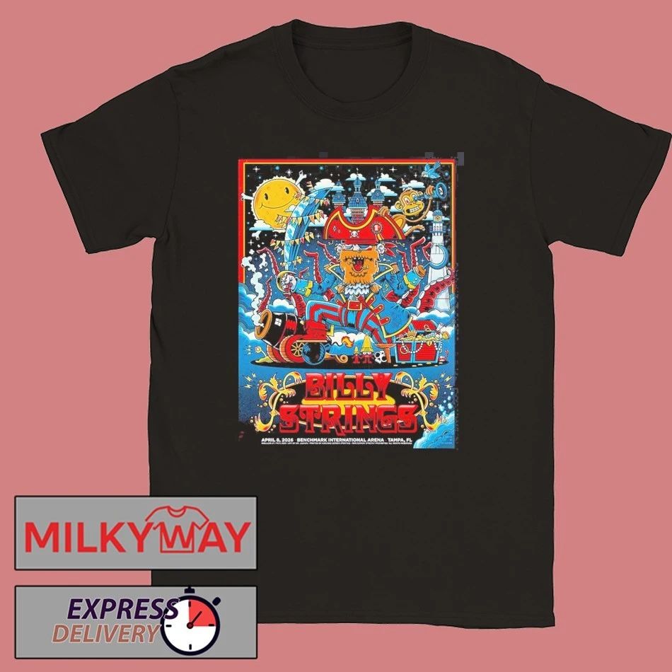 Billy Strings Tampa Florida 2026 Merch Gig Poster At Benchmark International Arena On April 8 2026 The Pirate Art T-Shirt