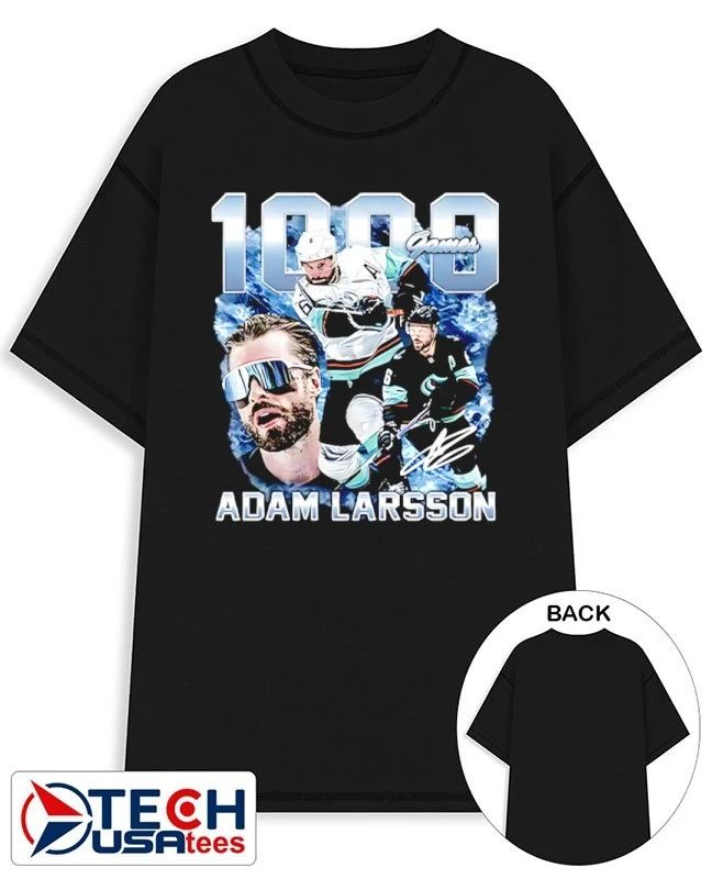 Adam Larsson Seattle Kraken Hockey 1000 Games shirt by tshirtatlowprice