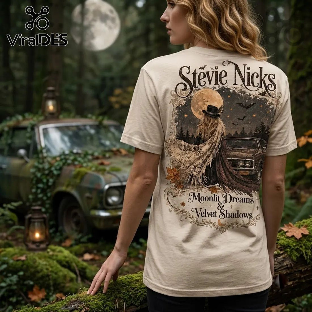 Stevie Nicks Velvet Shadows Beige T-Shirt