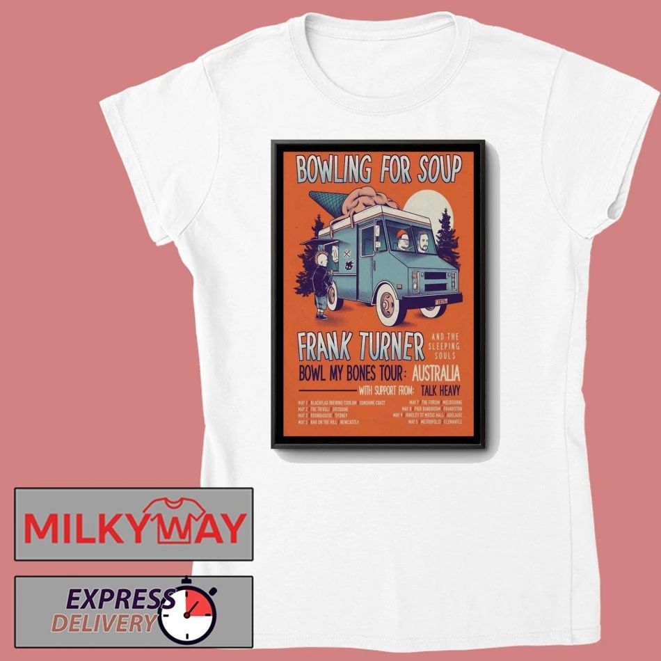 Bowling For Soup Bowl My Bones Australia 2026 Tour Poster shirt