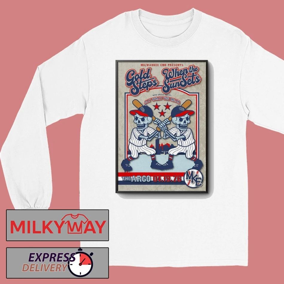Gold Steps And When The Sun Sets In Whitefish Bay WI On Apr 19 2026 Tour Poster shirt
