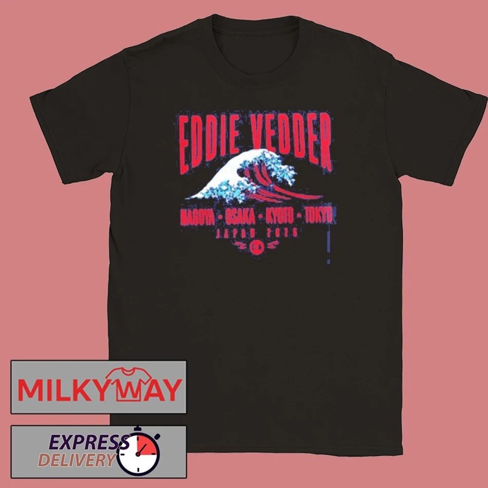 Eddie Vedder Japan 2026 Tour Merch Great Wave T-Shirt