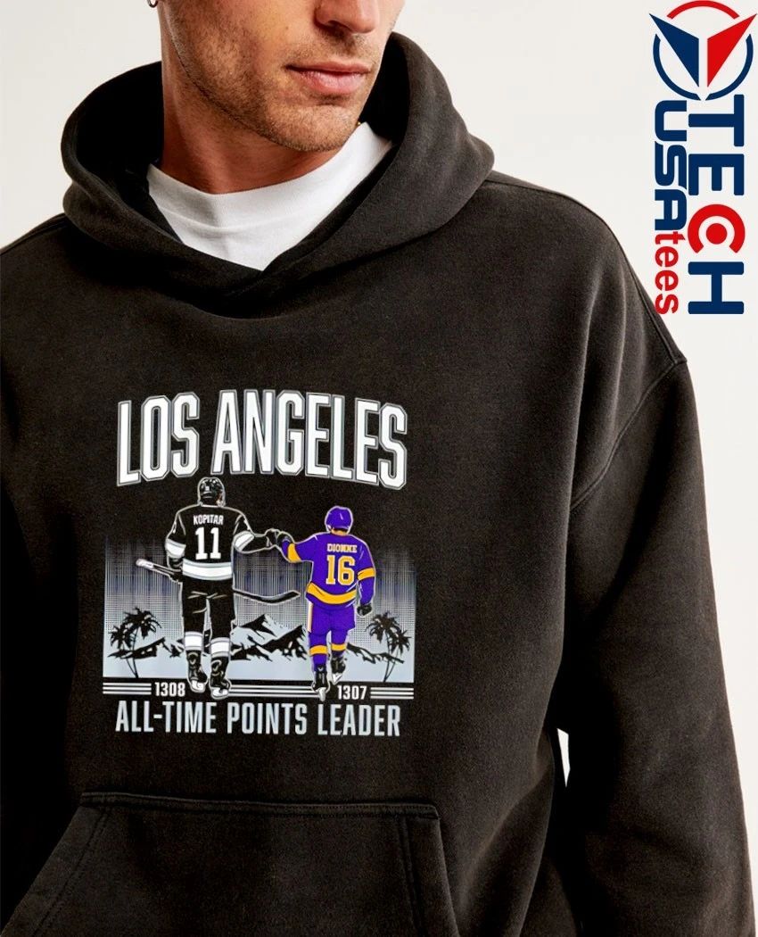 Anze Kopitar and Marcel Dionne Los Angeles All-Time Points Leader shirt