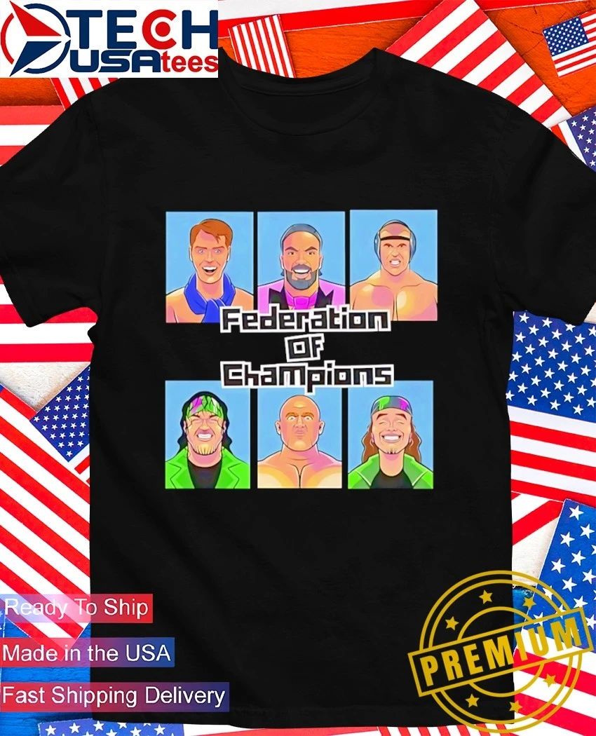 Federation of Champions Wrestling cartoon shirt