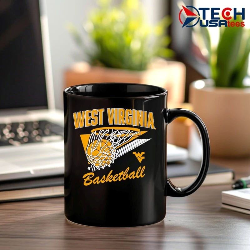 West Virginia Mountaineers Basketball retro swish shirt
