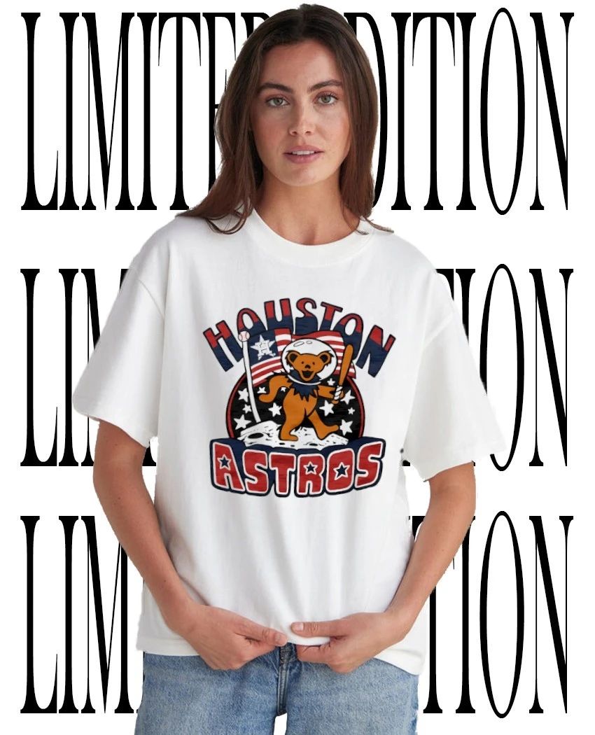 Houston Astros Grateful Bear Dancing Astronaut Baseball shirt