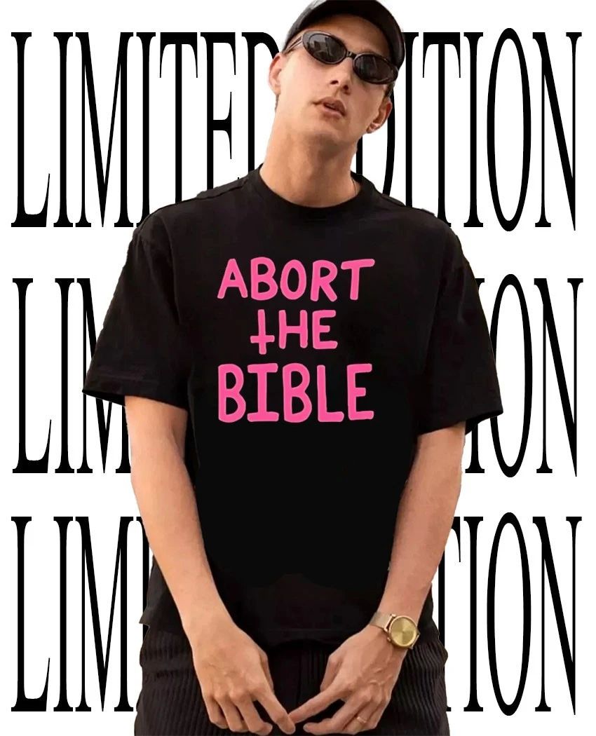 Abort the Bible inverted cross tee