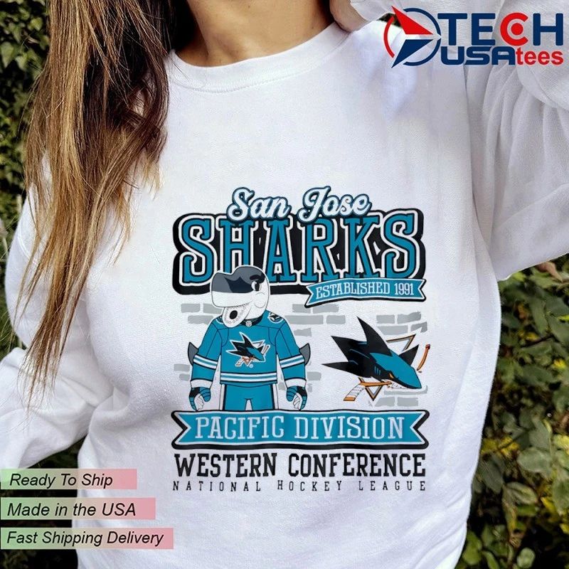 San Jose Sharks Hockey Pacific Division Western Conference NHL mascot shirt by mitchellandness