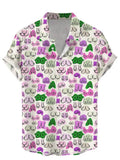 Mens Button Down Shirts Funny Boobs Printed Hawaiian Tops Novelty Ugly Gag Gifts