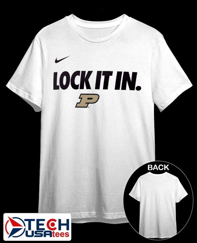Lock it in Purdue Boilermakers 2026 On-Court Bench shirt