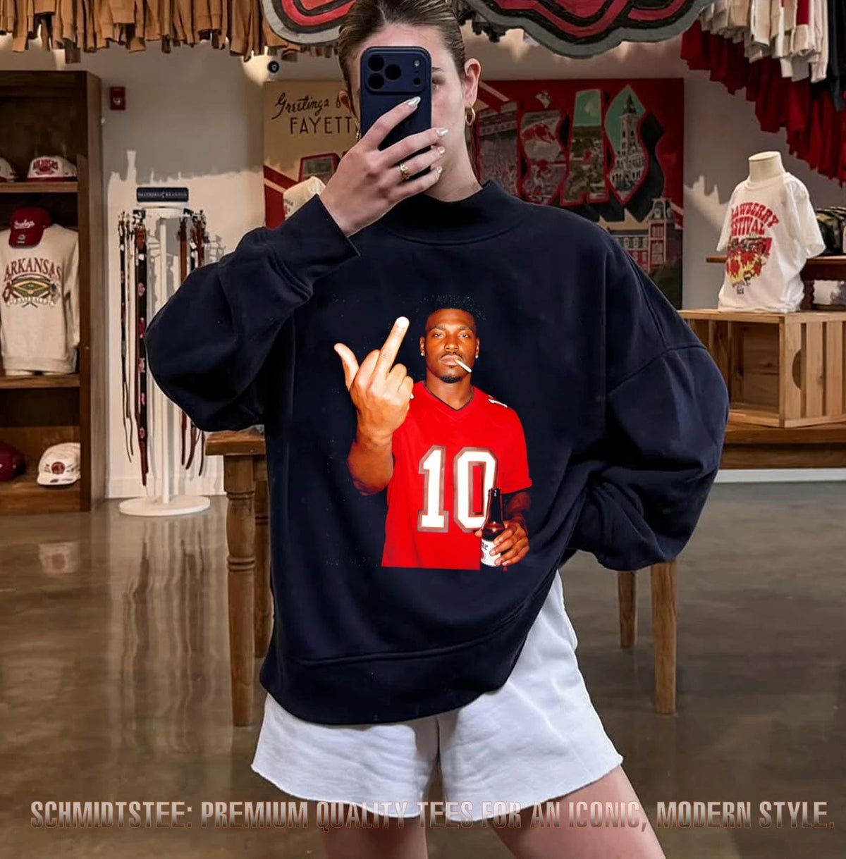 Jalon Daniels Tampa Bay Buccaneers holding beer middle finger shirt