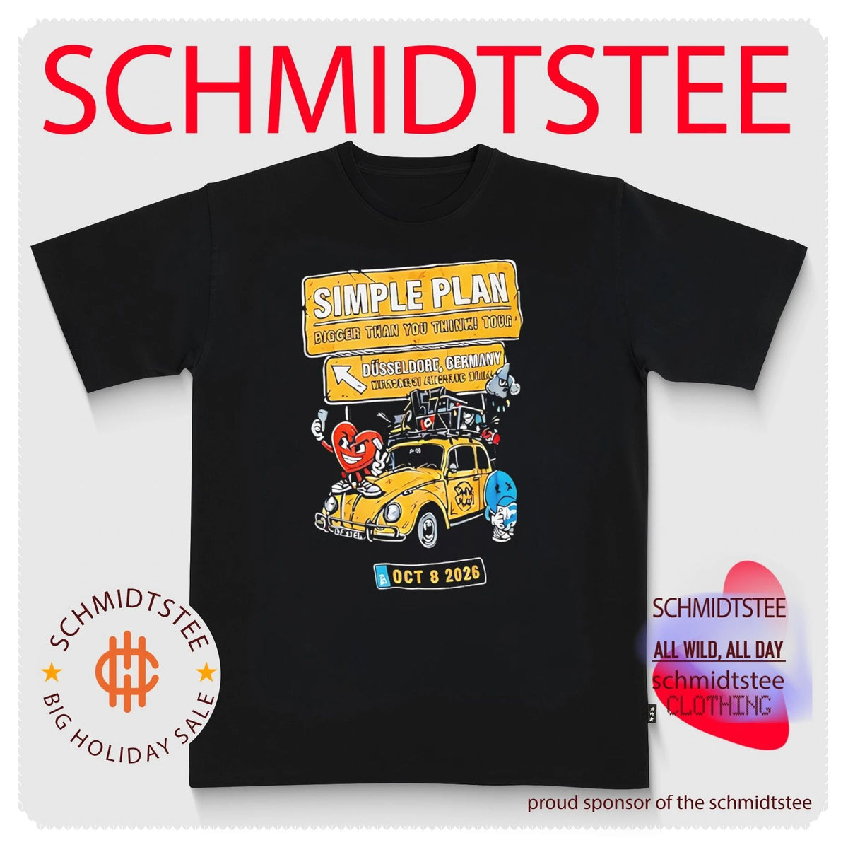 Simple Plan Bigger Than You Think Tour Oct 8 2026 shirt