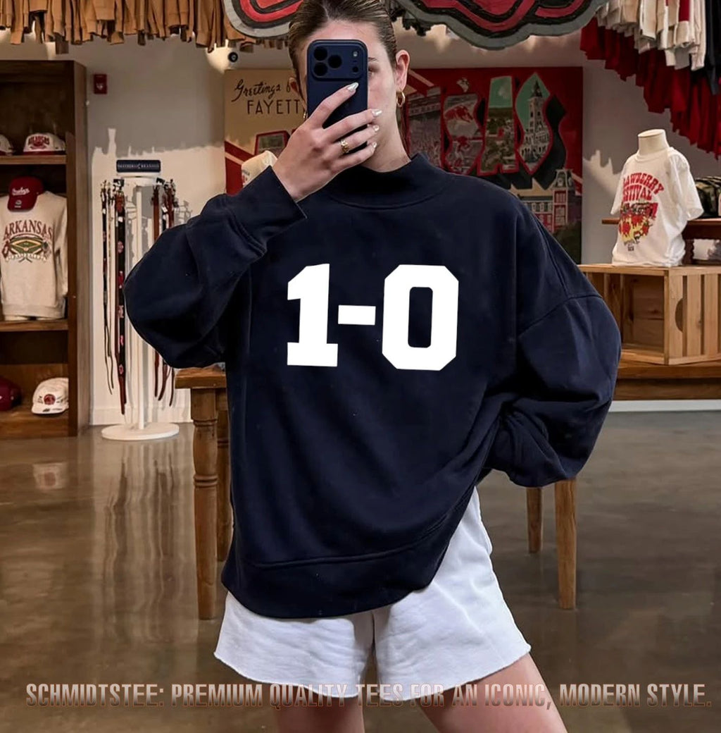 Giants Coach John Harbaugh Wearing 1-0 shirt