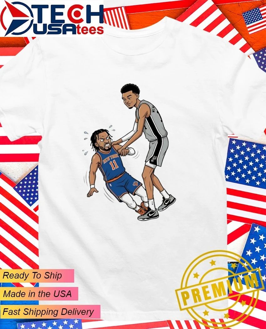 Victor Wembanyama shoves Jalen Brunson Game 3 2026 NBA Finals shirt