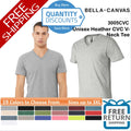 🔥 BELLA + CANVAS Unisex Heather CVC V-Neck Tee Shirt Up To 3XL 3005CVC